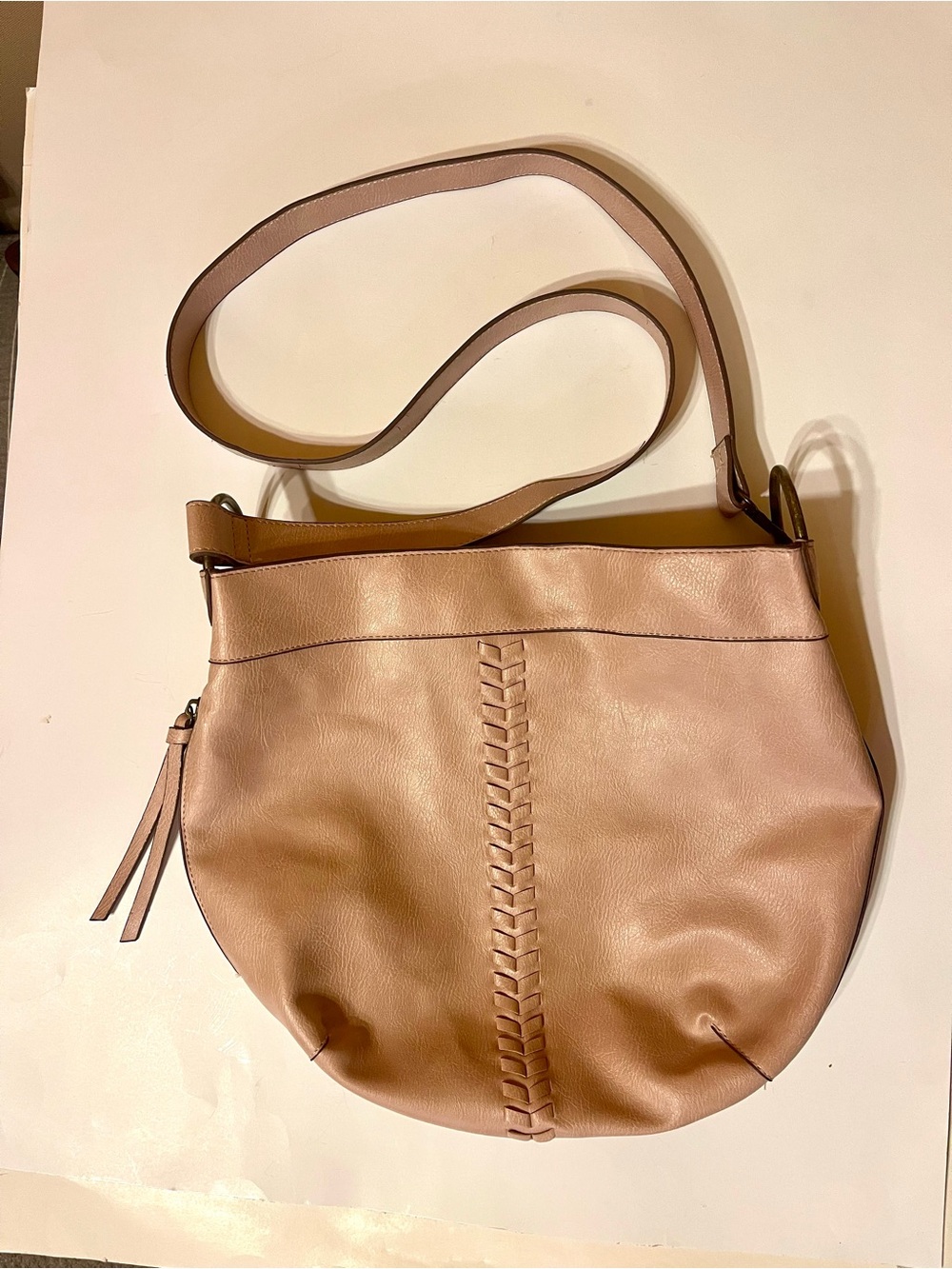 Blush Woven-Detail Shoulder Bag - Picture 4 of 12